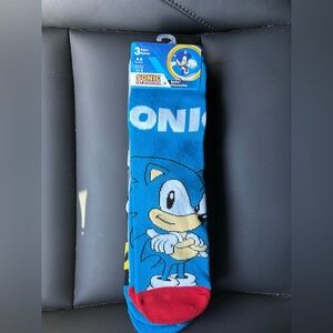 Sonic the Hedgehog 3pack of Kids Socks - New with Tags